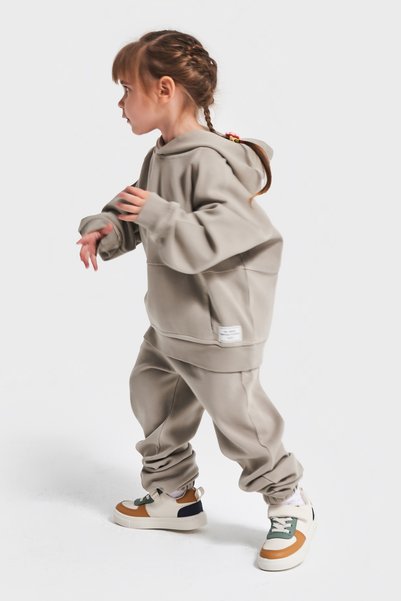 poozkids Hooded Unisex Basic Model Children's Tracksuit Set