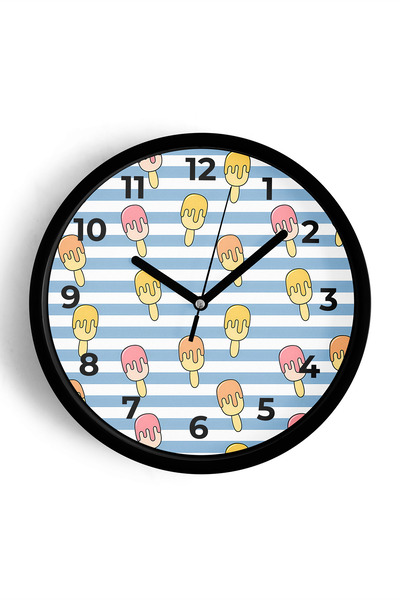 JHAAR Ceas de perete pentru camera copiilor cu înghețate colorate - 35cm - Ca...