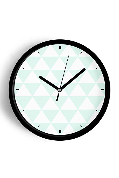 JHAAR ساعة حائط حديثة - 30 سم - هيكل أسود مع زجاج أمامي - آلية صامتة