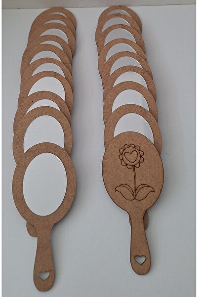 Ebrulisler 20Pcs Wooden Hand Mirror School Nursery Activity Activity Family P...