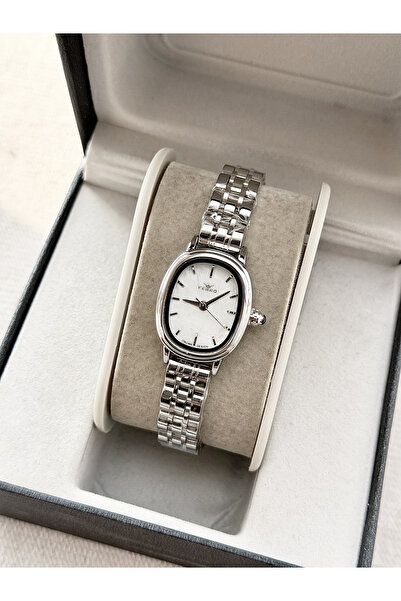 FERRO Silver Steel Band Women Wristwatch Fm88091A-A 2 Years Warranty 3 Atm Water Resistant Gift Packed