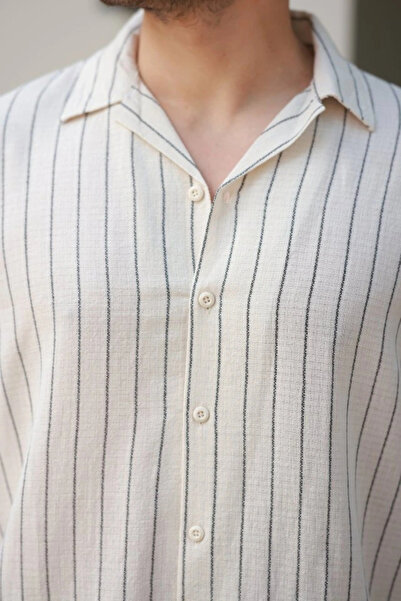 GENCULUS Men's striped linen shirt