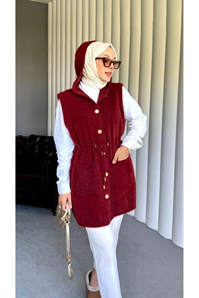 Queensland Women's Hooded Buttoned Pocketed Knit Vest