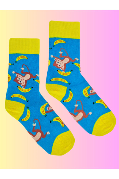 Shuttle Park Special Series Happy Colorful Monkey Patterned Socks Fun Comfortable Stylish Design Style Socks