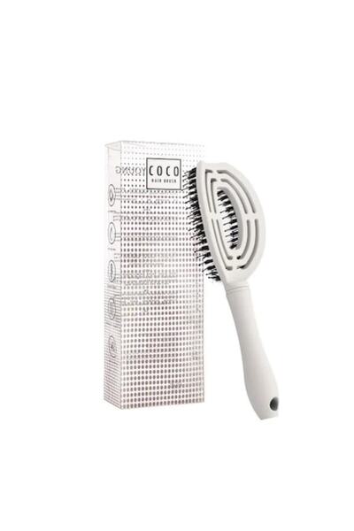 SISTER YOUNG COCO WHITE Boar Bristle Detangling Hair Brush
