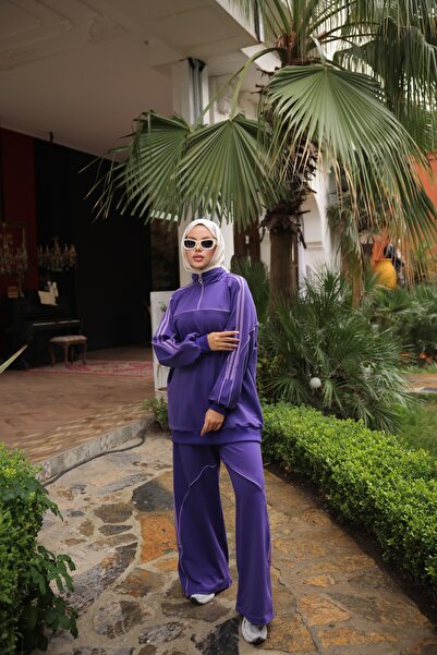 Ryzi Moda Women's Hijab Tracksuit Set Bottom Top Set