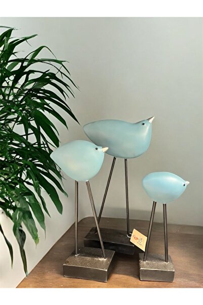 EVSA DEKORATİF KAİDELİ ÜÇLÜ KUŞ BİBLO