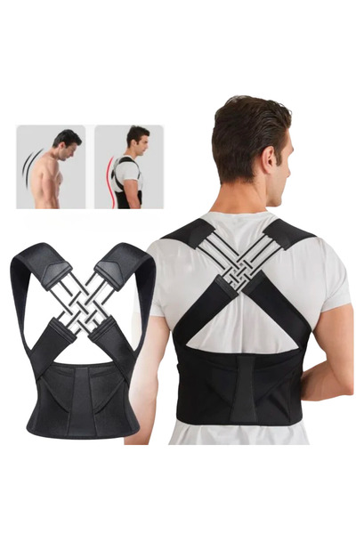 UNİBOX Posture Corrector, Back Pain Relief, Lumbar Thoracic Support, Fully Adjustable, Comfortable