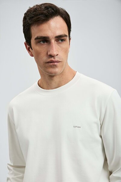 Lufian 112020056 Μακρυμάνικο μπλουζάκι Victor Ανδρικό μπλουζάκι ΛΕΥΚΟ