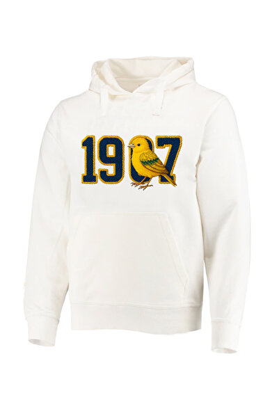 Efendioğlu Design kapüşonlu nakış baskılı 19kuş7 baskılı pamuklu 3 iplik şard...