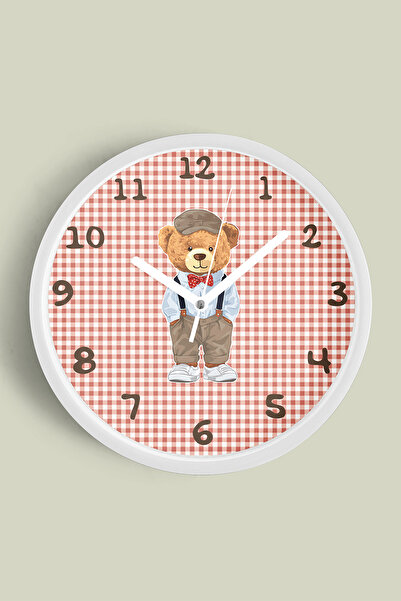 JHAAR Ceas de perete pentru camera copiilor cu design drăguț cu ursuleț - 35 ...