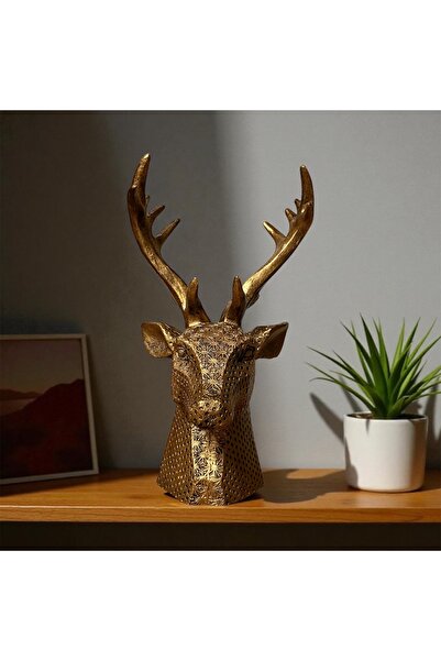 HOME POINT MOTİFLİ GEYİK BÜST ALTIN