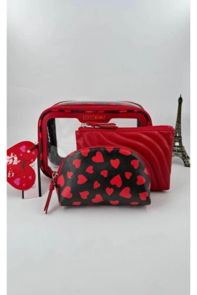 gül sezgin butik Women's Makeup Bag with Portfolio Bag, Triple Zippered Care ...