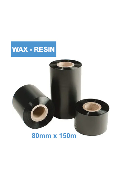 OEM Ribbon 80mm x 150m, Wax - Resin, Black, OUT