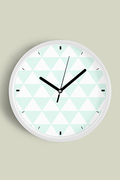 JHAAR ساعة حائط حديثة - 30 سم - هيكل أبيض مع واجهة زجاجية - آلية صامتة