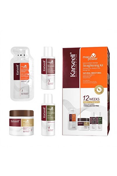 Karseell Κιτ ισιώματος μαλλιών Maca — Επαγγελματικό αποτέλεσμα 12 εβδομάδων, χωρίς φορμαλδεΰδη