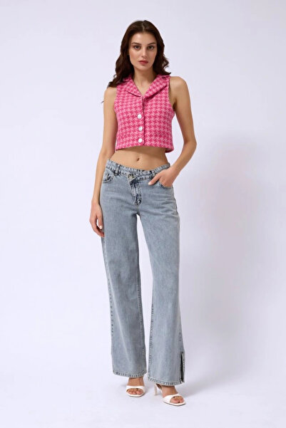 GENCULUS    Houndstooth Crop Vest