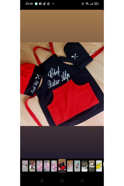 YASEMİNCE TASARIMLAR Nakış isimli çocuk önlüğü