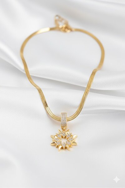 Dorvina Steel women's necklace with zircon stone star model gold color 316l tarnish free |   Stylish and durable jewelry