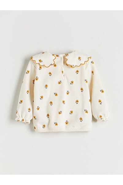 LC Waikiki Lcw Baby Floral Peter Pan collar Baby Girl Sweatshirt