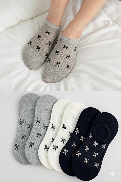 MLS Design 5 Pairs of Women's Ribbon Patterned Socks