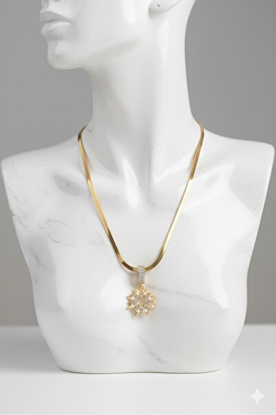 Dorvina Steel women's necklace with zircon stone star model gold color 316l tarnish free |   Stylish and durable jewelry