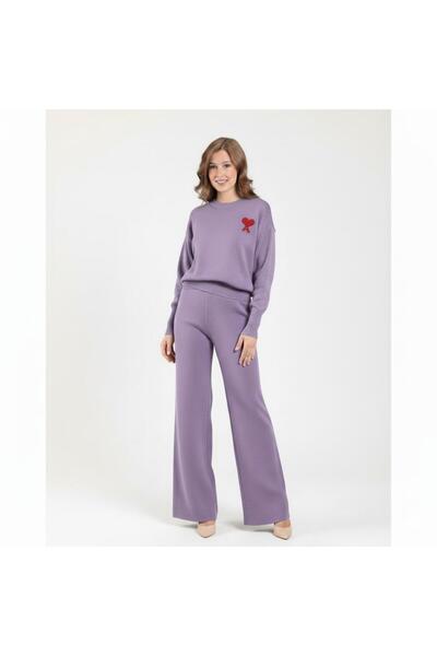 Abalı Yeni sezon kışlık 2li pantolonlu takım Yumuşak yün iplik Durk park Narm...