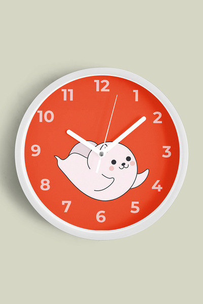 JHAAR Ceas de perete pentru camera copiilor cu design drăguț cu pisică fantom...