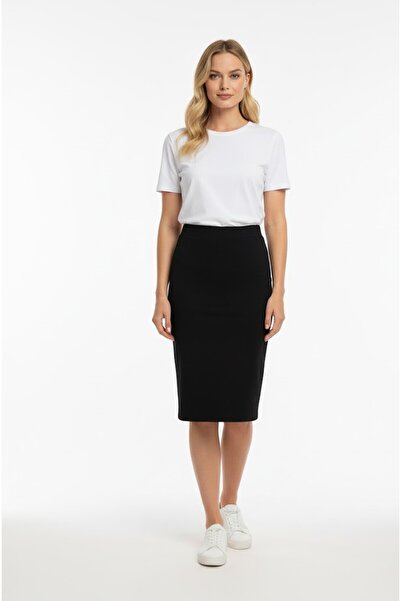 BRAVORİTE Black Women's Knee Length Pencil Skirt