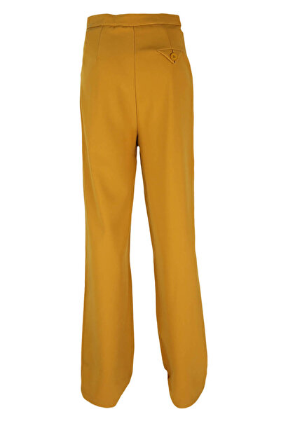 NASTY GAL Jessica Dark Yellow Pants - 36, yellow, 100% polyester