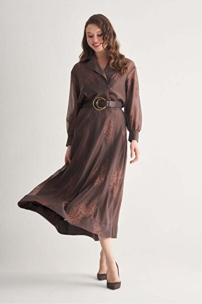 UTOPIAN İşlemeli Midi Etek