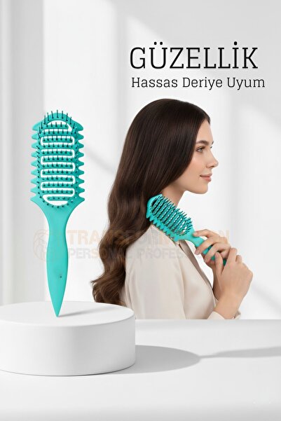 Transformacion Natural Antistatic Air Cushion Hair Brush - Detangling Hair Comb 722386