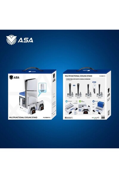 ASA Cooling pad + charging dock for Sony 5 Slim and standard models