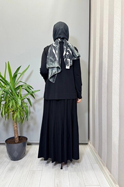 MISS DALIDA Knitted Technique Skirt and Cardigan Set Black T25Pf-9205 (2005)