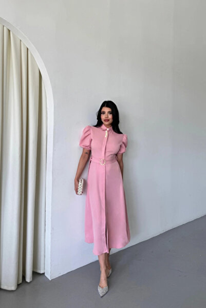 GENCULUS Yaka Düğe Detayi Ebi̇e Pink