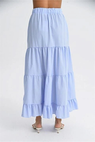 GENCULUS Audrey Frilly Slit Detail Skirt 4037