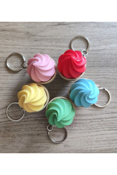 Rekatech Colorful Ice Cream Clicker Keychain – Stress Relieving Mini Toy