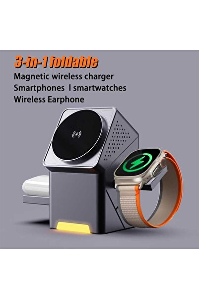 Generic New Generation 3-in-1 Magnetic Pop-up Design Wireless Charger