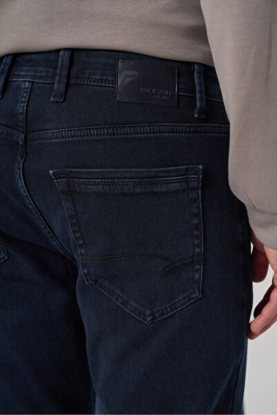 Morven Men's Navy Blue Denim 5 Pocket Slim Fit Jean Jeans