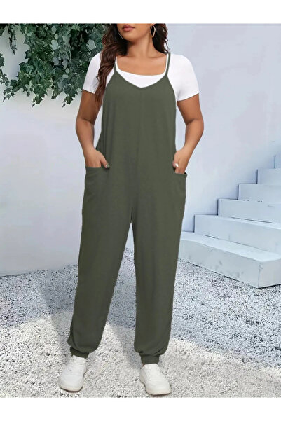 GENCULUS Women's Strap Halter Neck Baggy Jumpsuit