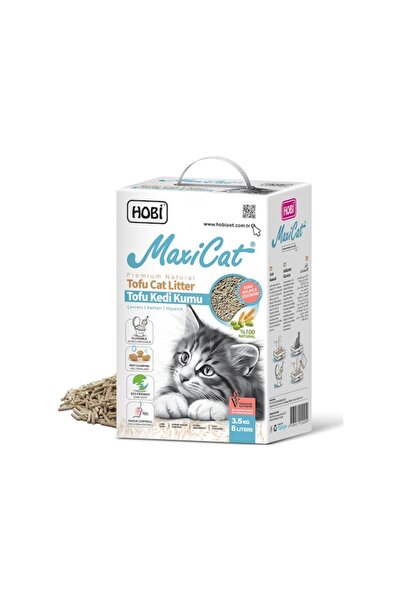 HOBİ Maxicat Tofu Kedi Kumu 8 Litre - Tozsuz, Bitkisel Ve Çevre Dostu Pelet F...