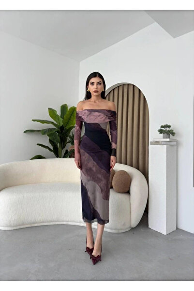 GENCULUS Evilla Madonna Collar Tulle Dress