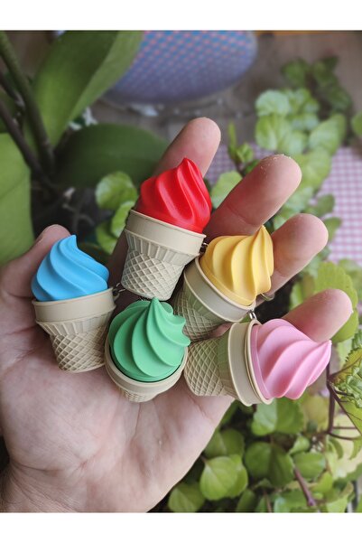 Rekatech Colorful Ice Cream Clicker Keychain – Stress Relieving Mini Toy