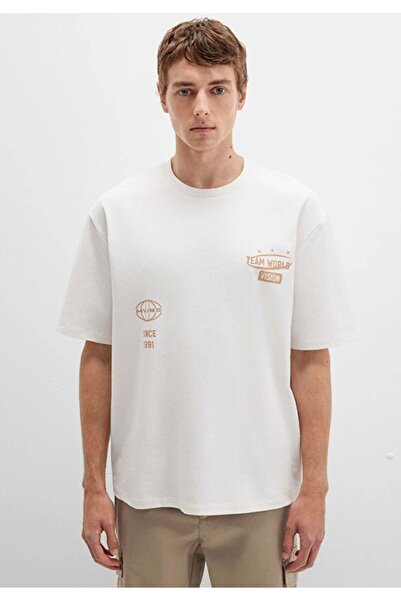 Mavi 0612913 Printed T-Shirt Short Sleeve T-Shirt Men's T-Shirt White