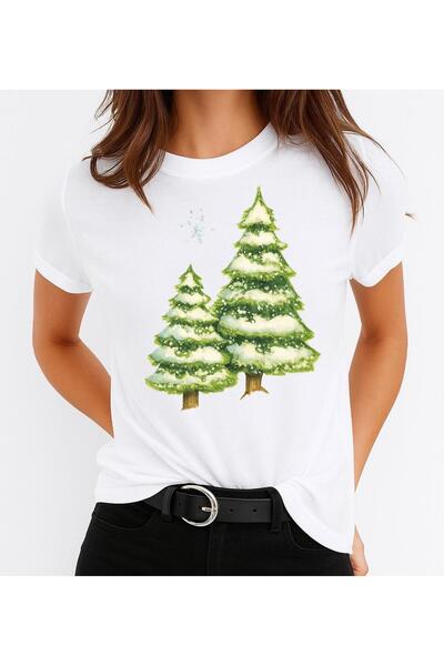 OEM 100% Cotton T-shirt 2 Green Fir Trees