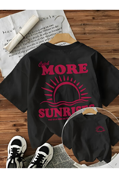 Printiva Unisex Oversize T-SHIRT με στάμπα SUNBIRTH, βαμβακερό, με κοντό μανί...