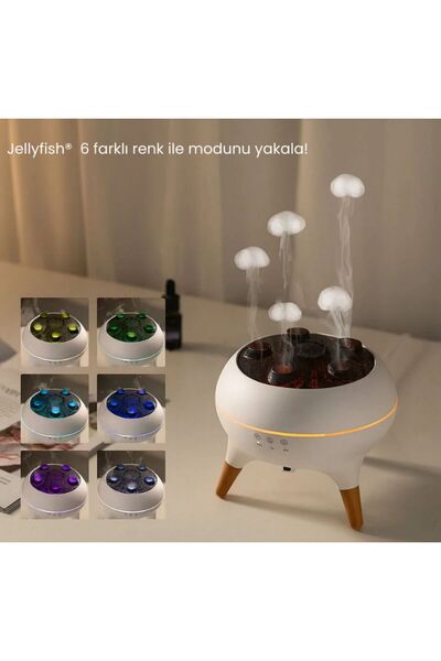 WUNİT 6 Renk Modlu Halka Şeklinde Led Işıklı Hava Nemlendirici Aromaterapi Di...