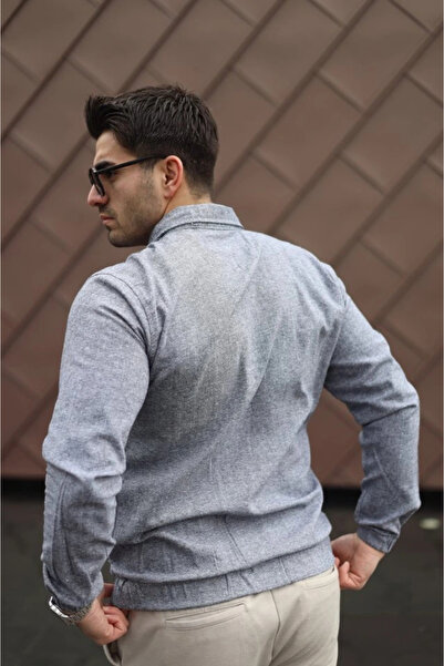 GENCULUS Men's Cotton Linen Fabric Jacket