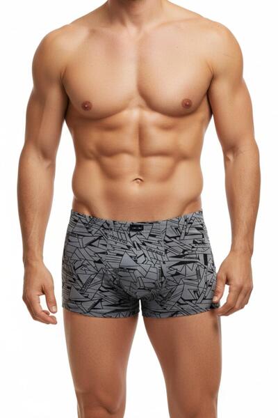 İki Yıldız Men's Stretch Fabric Print Patterned Boxer Bgl-St05009