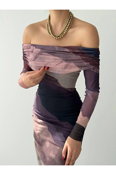 GENCULUS Evilla Madonna Collar Tulle Dress